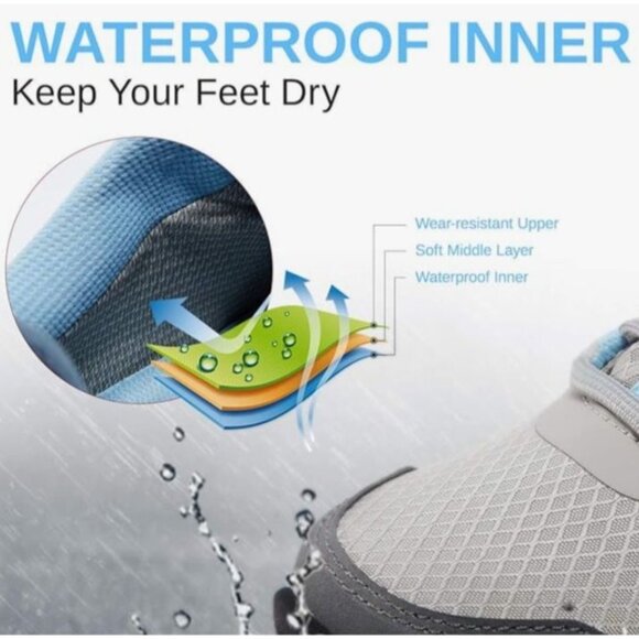 Waterproof Lightweight Hiking Shoes Grey & Blue US 8.5/EU 40 Camel Outdoor Trekk - Picture 4 of 10